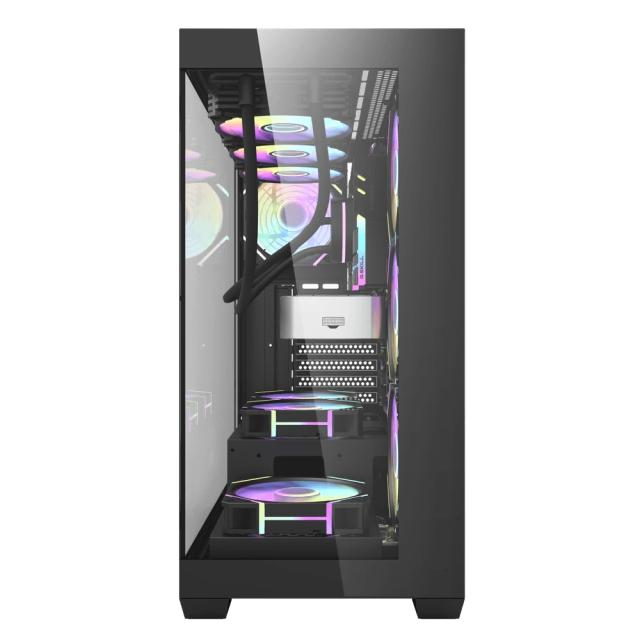Кутия Darkflash DS900 Black, Middle Tower, 1 x USB 3.1 Type-C, 1 x USB 3.0, 1 x USB 2.0, 1 x HD Audio, Mini-ITX / mATX / ATX
