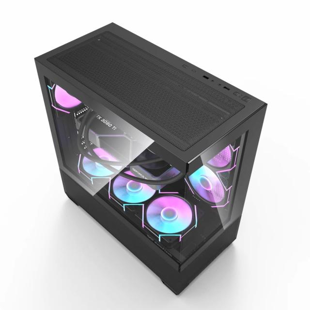 Кутия Darkflash DS900 AIR Black, Middle Tower, 1 x USB 3.1 Type-C, 1 x USB 3.0, 1 x USB 2.0, 1 x HD Audio, Mini-ITX / mATX / ATX