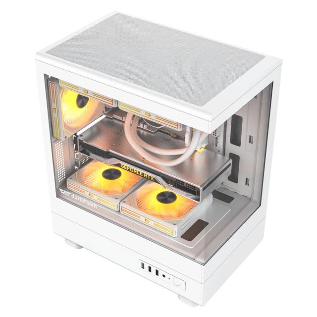 Кутия Darkflash DB330M White, Mini Tower, 1 x USB 3.0, 2 x USB 2.0, 1 x HD Audio, Mini-ITX / mATX
