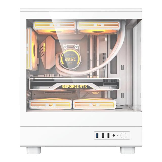 Кутия Darkflash DB330M White, Mini Tower, 1 x USB 3.0, 2 x USB 2.0, 1 x HD Audio, Mini-ITX / mATX