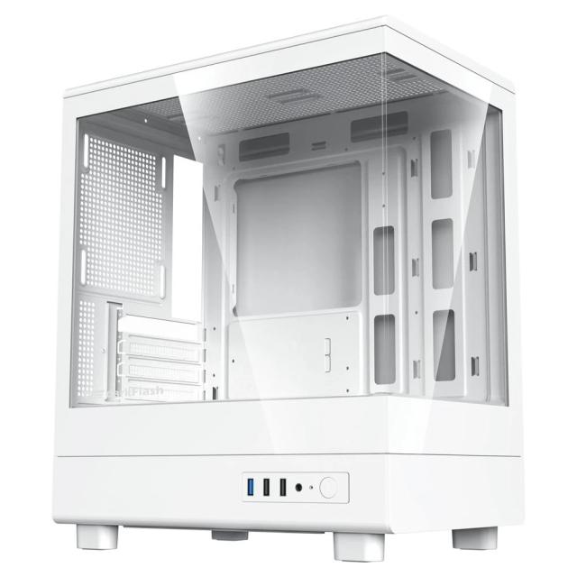 Кутия Darkflash DB330M White, Mini Tower, 1 x USB 3.0, 2 x USB 2.0, 1 x HD Audio, Mini-ITX / mATX