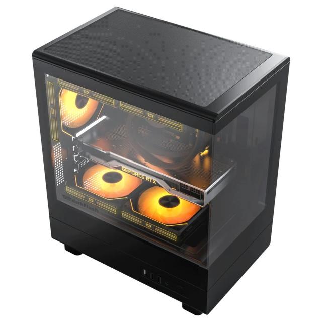 Кутия Darkflash DB330M Black, Mini Tower, 1 x USB 3.0, 2 x USB 2.0, 1 x HD Audio, Mini-ITX / mATX