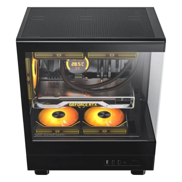 Кутия Darkflash DB330M Black, Mini Tower, 1 x USB 3.0, 2 x USB 2.0, 1 x HD Audio, Mini-ITX / mATX