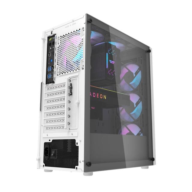 Кутия Darkflash DK351 White, Middle Tower, 2 x USB 3.0, 1 x HD Audio, Mini-ITX / mATX / ATX