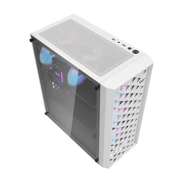 Кутия Darkflash DK351 White, Middle Tower, 2 x USB 3.0, 1 x HD Audio, Mini-ITX / mATX / ATX