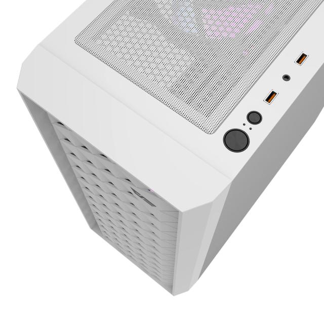 Кутия Darkflash DK351 White, Middle Tower, 2 x USB 3.0, 1 x HD Audio, Mini-ITX / mATX / ATX