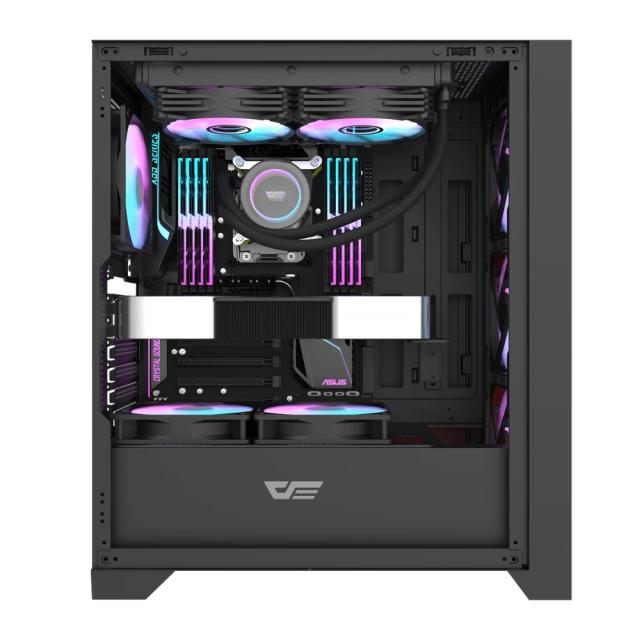 Кутия Darkflash DRX70 Mesh Black, Middle Tower, 1 x USB 3.1 Type-C, 1 x USB 3.0, 1 x USB 2.0, 1 x HD Audio, Mini-ITX / mATX / ATX