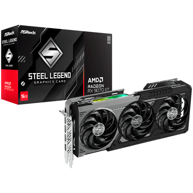 Видео карта ASRock AMD RADEON RX7900 XT  Steel Legend Dark 16GB GDDR6, 256-bit, HDMI, 3x DP
