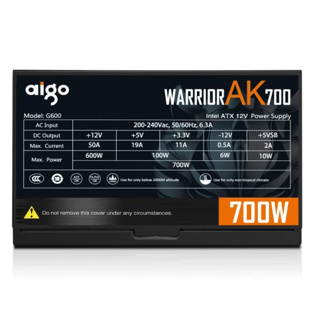 Захранване Darkflash Aigo AK700 RGB, 700W, Active PFC, 80 Plus
