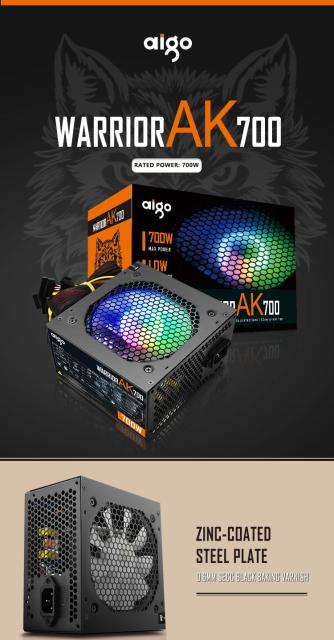 Захранване Darkflash Aigo AK700 RGB, 700W, Active PFC, 80 Plus