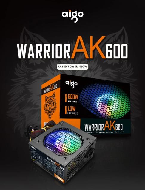 Захранване Darkflash Aigo AK600 RGB, 600W, Active PFC, 80 Plus