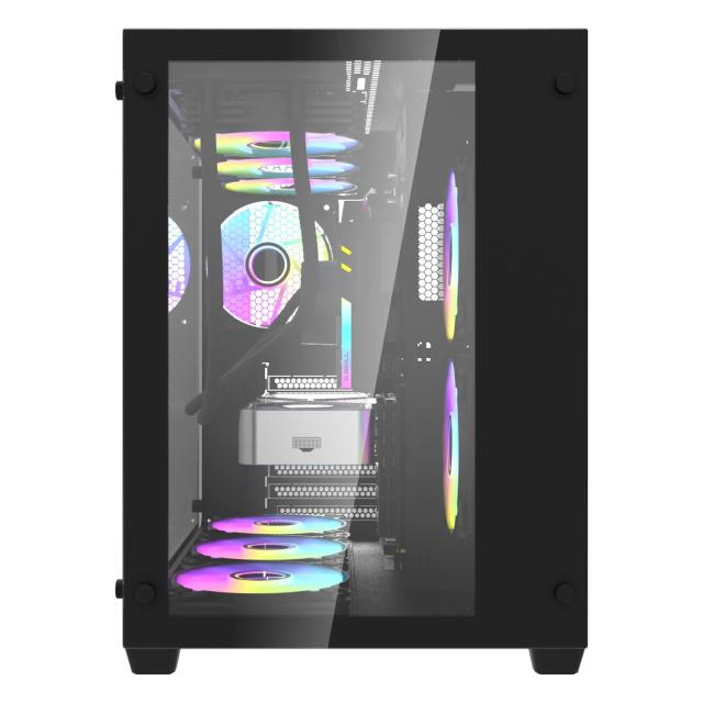 Кутия Darkflash Aigo C285 Black, Middle Tower, 1 x USB 3.0, 2 x USB 2.0, 1 x HD Audio, Mini-ITX / mATX / ATX