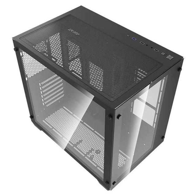 Кутия Darkflash Aigo C285 Black, Middle Tower, 1 x USB 3.0, 2 x USB 2.0, 1 x HD Audio, Mini-ITX / mATX / ATX
