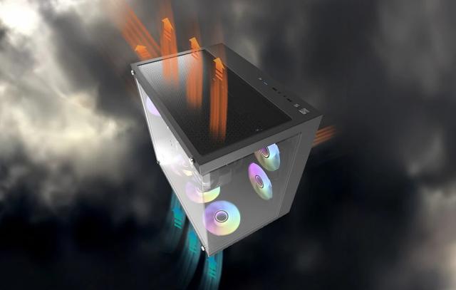 Кутия Darkflash C285P Black, Middle Tower, 1 x USB 3.0, 2 x USB 2.0, 1 x HD Audio, Mini-ITX / mATX / ATX