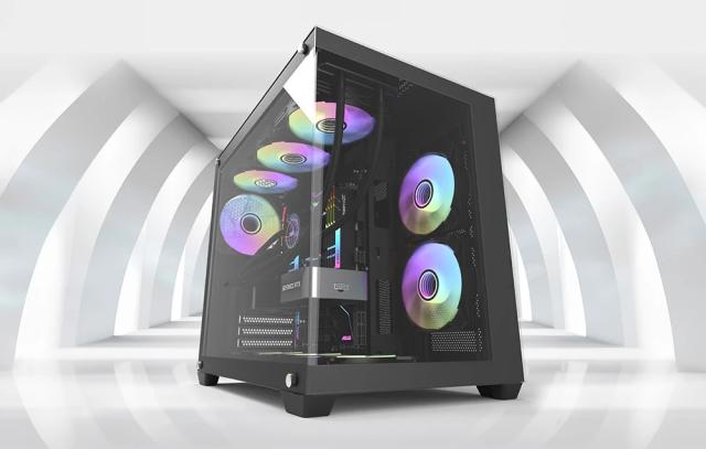 Кутия Darkflash C285P Black, Middle Tower, 1 x USB 3.0, 2 x USB 2.0, 1 x HD Audio, Mini-ITX / mATX / ATX
