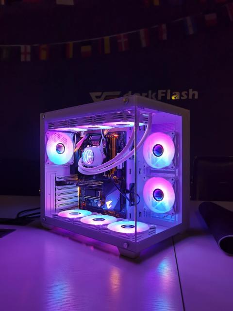 Кутия Darkflash C285P White, Middle Tower, 1 x USB 3.0, 2 x USB 2.0, 1 x HD Audio, Mini-ITX / mATX / ATX