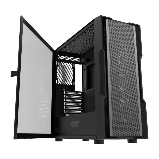 Кутия Darkflash DK431 Mesh Black, Middle Tower, 1 x USB 3.0, 2 x USB 2.0, 1 x HD Audio, Mini-ITX / mATX / ATX