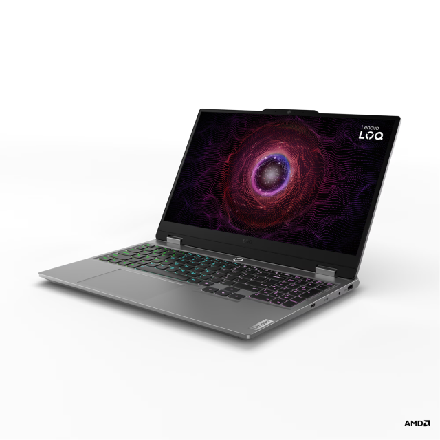Лаптоп Lenovo LOQ Gaming 15ARP9, AMD Ryzen 7 7435HS 8C (3.1/4.5GHz, 16MB Cache),, 15.6'' (39.62 cm), Full HD, 144Hz, NVIDIA GF RTX4050 6GB GDDR6, 24GB DDR5, 512GB M.2 NVMe SSD , Free DOS