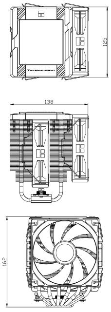 Охладител за процесор Thermalright CPU Cooler Peerless Assassin 120 Digital A-RGB Black - Dual-Tower - LGA1851/AM5