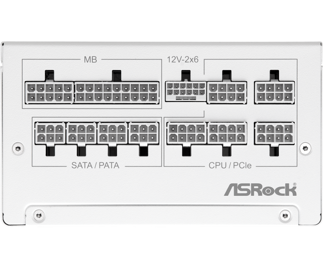 Захранване Asrock Steel Legend White SL-1000GW, 1000W, Active PFC, ATX 3.1, PCIe 5.1, 80 PLUS Gold, Full Modular