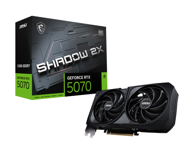 Видео карта MSI nVIDIA GeForce RTX 5070 SHADOW 2X OC 12GB GDDR7, 192-bit, HDMI, 3x DP