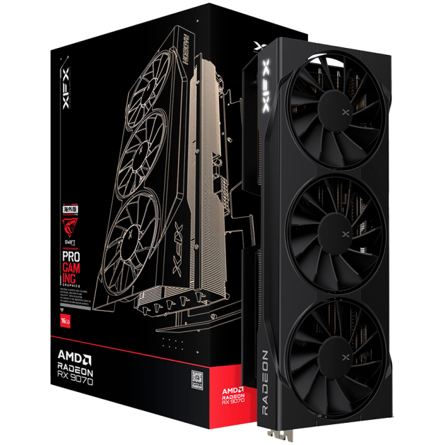 Видео карта XFX Swift AMD Radeon RX 9070 OC Triple Fan Gaming Edition with 16GB GDDR6, 256-bit, HDMI, 3x DP
