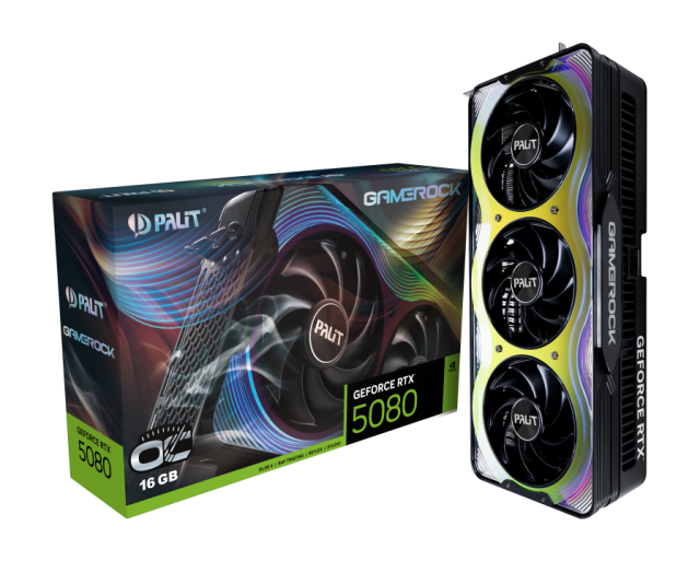 Видео карта PALIT nVIDIA GeForce RTX 5080 GameRock OC 16GB GDDR7, 256-bit, HDMI, 3x DP