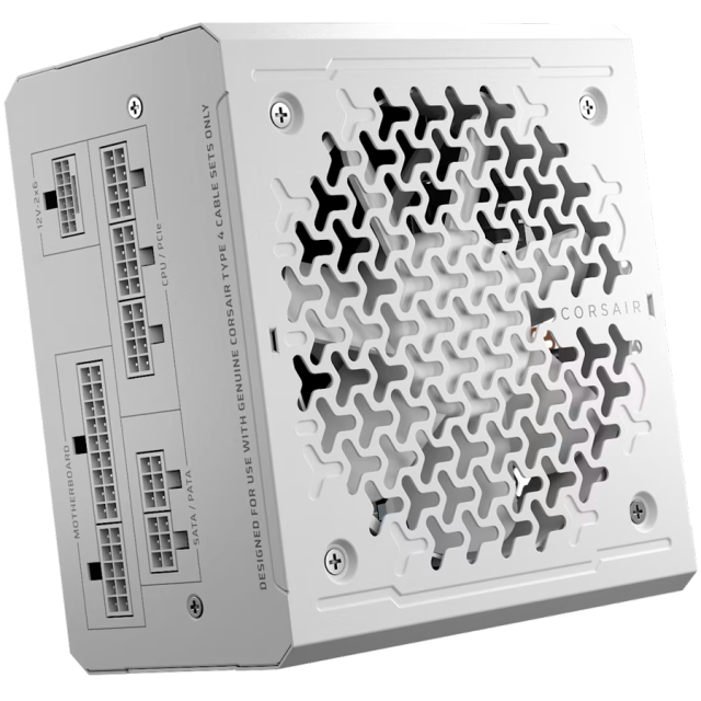 Захранващ блок Corsair RM750e White, 750W, PCIe 5.1/ATX 3.1, 80+ GOLD, Fully Modular