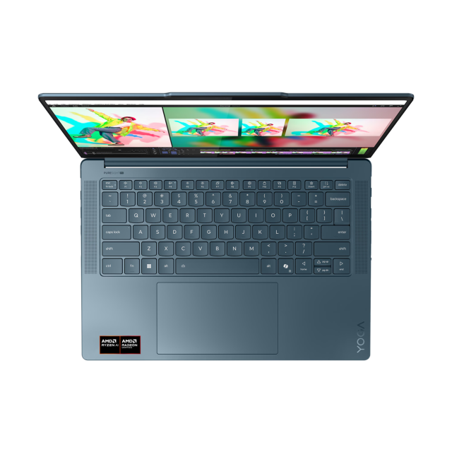 Лаптоп Lenovo Yoga Pro 7 14ASP10, AMD Ryzen AI 9 365  10C (2.0/5.0GHz, 24MB Cache), 14.5" (36.83cm) OLED 3K, 100Hz, 32GB LPDDR5X, 1TB SSD NVMe, Windows 11 Home