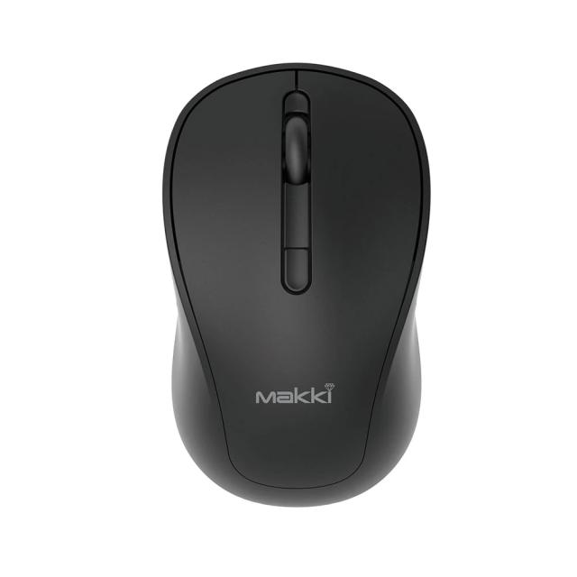 Мишка MAKKI MSX-2408 Silent, оптична 1600dpi, Wireless, USB Type-C, черна