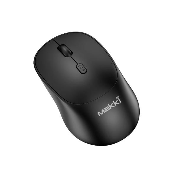 Мишка MAKKI MSX-2401 Silent, оптична 1600dpi, Wireless/Bluetooth, USB Type-C, черна