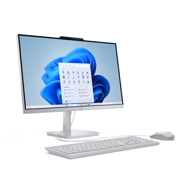 Компютър Lenovo A100 AIO, Intel Core i3-N305 8C (1.8/3.8 GHz, 6MB Cache), 23.8" (60.45cm) FHD IPS Anti-Glare, 16GB DDR4, 512GB SSD NVMe, HDMI, Free DOS