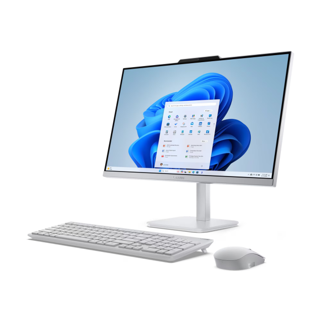 Компютър Lenovo A100 AIO, Intel Core i3-N305 8C (1.8/3.8 GHz, 6MB Cache), 23.8" (60.45cm) FHD IPS Anti-Glare, 16GB DDR4, 512GB SSD NVMe, HDMI, Free DOS