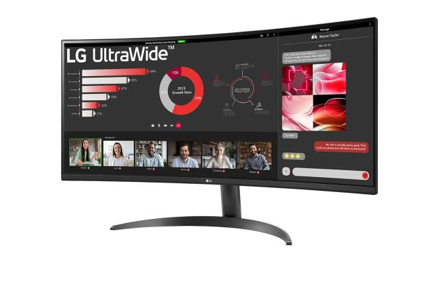 Монитор LG 34WR50QK-B, 34" (86.36cm) WQHD VA Curved 1800R, 100Hz, 5ms, 3000:1, HDR10, 300cd/m2, HDMI, DP