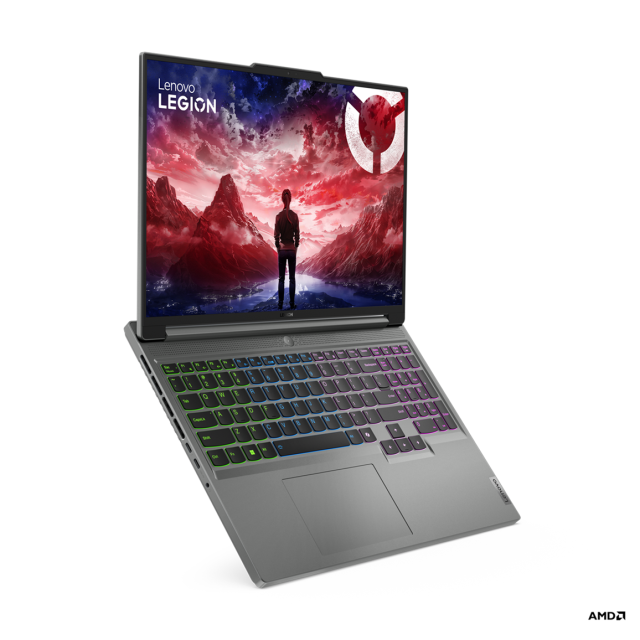 Лаптоп Lenovo Legion Slim 5 16ARP9,  AMD Ryzen 7 7735HS 8C (3.2/4.7GHz, 16MB cache), 16" (40.64 см) WQXGA IPS, NVIDIA RTX 4070 8GB GDDR6 DLSS 3, 16GB DDR5, 1 TB M.2 NVMe SSD, Free DOS