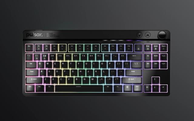 Клавиатура Pulsar геймърска механична клавиатура Professional Gaming Mechanical Keyboard Xboard MS TKL ANSI, Red Cherry Switch, RGB, Black