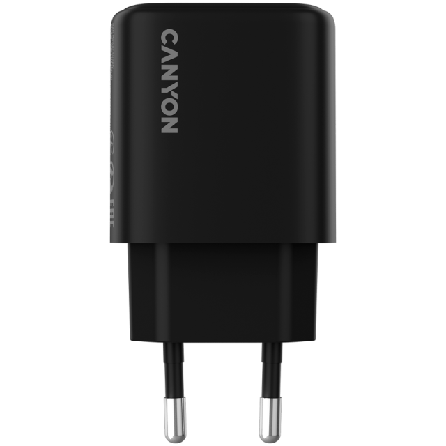 Зарядно CANYON charger OnCharge 200, 1x USB Type-C, 20W, Black
