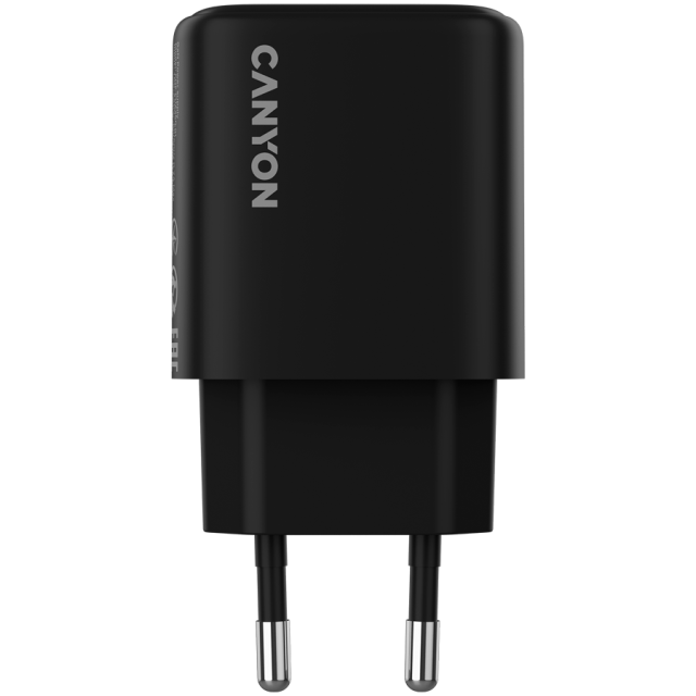 Зарядно CANYON charger OnCharge 250, 1x USB Type-C, 25W, Black