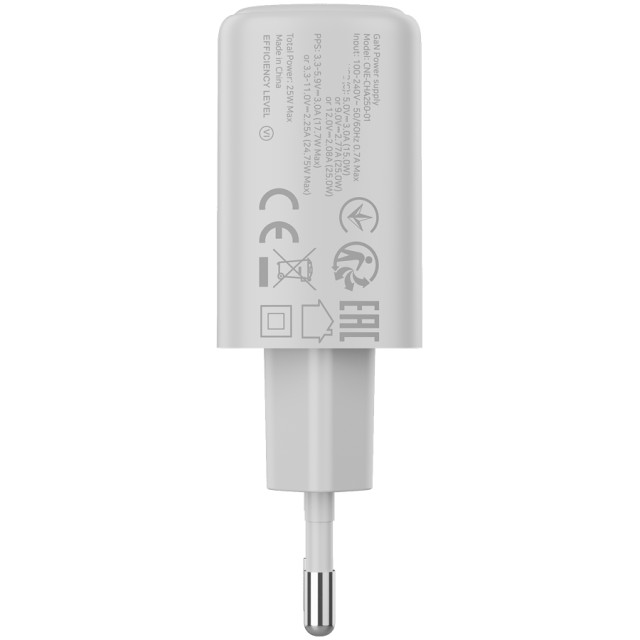 Зарядно CANYON charger OnCharge 250, 1x USB Type-C, 25W, White
