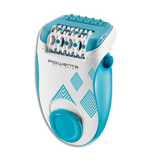 Епилатор Rowenta EP2910F1 Skin Spirit Blue, compact, 2 speeds, multi-angle tech, curve sensor, pain free tech, cleaning brush