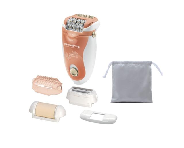 Епилатор Rowenta EP5720F1, Soft Sensation, new anti pain system, removable head, vision light, acc: armpit, exfo roller, shaving head, trimming comb, pouch