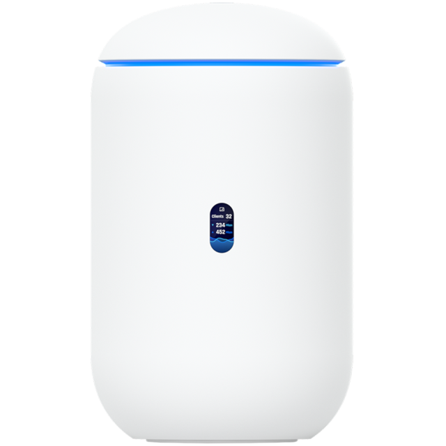 Рутер Ubiquiti UniFi UDR7, WiFi 7, LAN: 4 (1 PoE) (2.5G/1G/100M/10M) / 1 (10G/1G), WAN: (1) 10G SFP+ / (1) 2.5 GbE RJ45