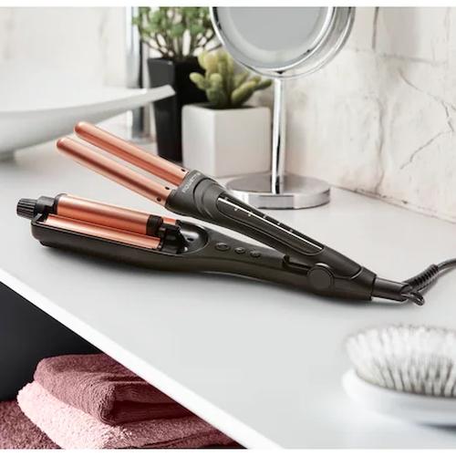 Маша Rowenta CF4710F0 Waver 4in1, lifting knob (4settings), ceramic barrel, on/oof, LED screen, T setting (120 - 210)