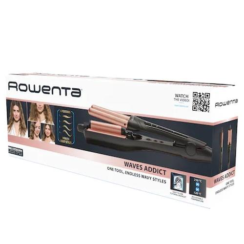 Маша Rowenta CF4710F0 Waver 4in1, lifting knob (4settings), ceramic barrel, on/oof, LED screen, T setting (120 - 210)