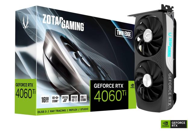Видео карта ZOTAC GAMING RTX 4060 TI Twin Ege 16GB GDDR6, 128-bit, HDMI, 3x DisplayPort 