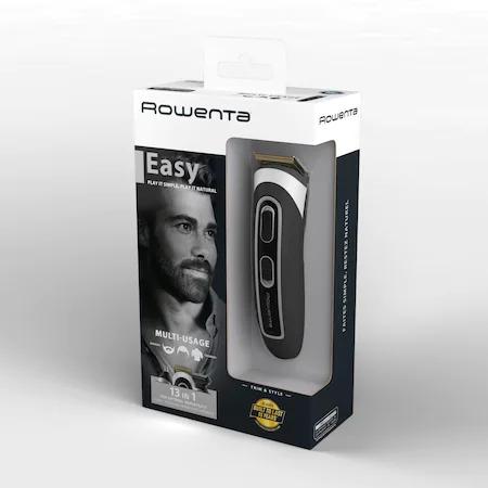 Машинка за подстригване Rowenta TN9140F4, Multistyler Trim & Style Easy, hair + beard + body + ear & nose, cordless, wet & dry, minimum cutting length 0.5mm, hair blade 42mm, 6 fix hair combs, hair cutting lengths 3, 6, 9, 12, mm, beard blade 32mm, 3