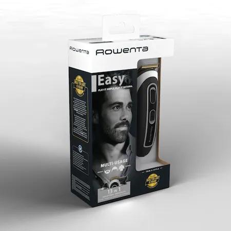 Машинка за подстригване Rowenta TN9140F4, Multistyler Trim & Style Easy, hair + beard + body + ear & nose, cordless, wet & dry, minimum cutting length 0.5mm, hair blade 42mm, 6 fix hair combs, hair cutting lengths 3, 6, 9, 12, mm, beard blade 32mm, 3