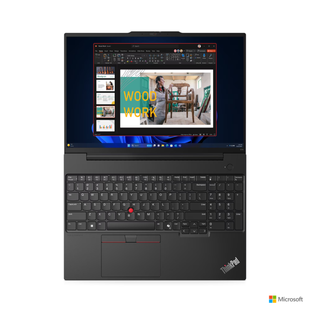 Лаптоп Lenovo ThinkPad E16 G2, Intel Core Ultra 5 125U 12C (1.3/4.3 GHz, 12 MB Cache), 16" (40.64 см) Full HD+ IPS,  Intel Arc 4 Core, 16GB DDR5, 512GB M.2 NVMe SSD, Free DOS