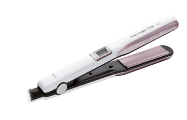 Преса Rowenta SF7660F0 Liss & Curls Premium Care, cashemere keratin coating, ionic function, liss optimizer (silicon strip), LCD screen, 2 settings (130-200C), fast heat up (30'), auto-off (60"), lock system, floating plates