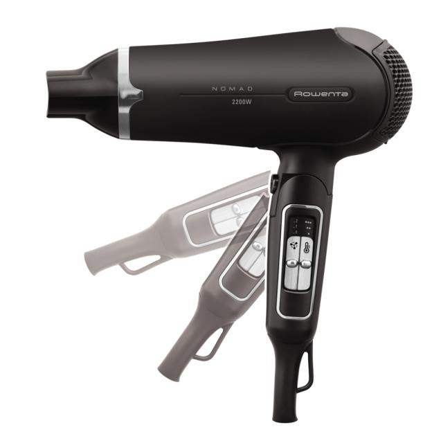 Сешоар Rowenta CV4750F0, Male Beauty Hair dryer Nomad: 2200W, foldable handle, 6 settings, cool air shot concentrator